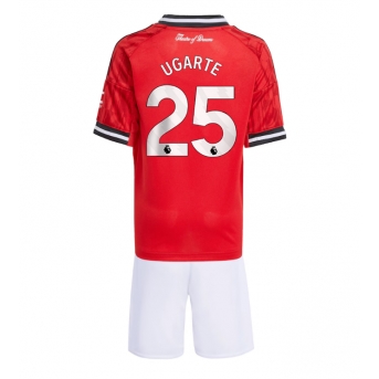 Billige Fotballdrakt Manchester United Manuel Ugarte #25 Replika Hjemmedraktsett Barn 2025-26 Kortermet (med bukser)